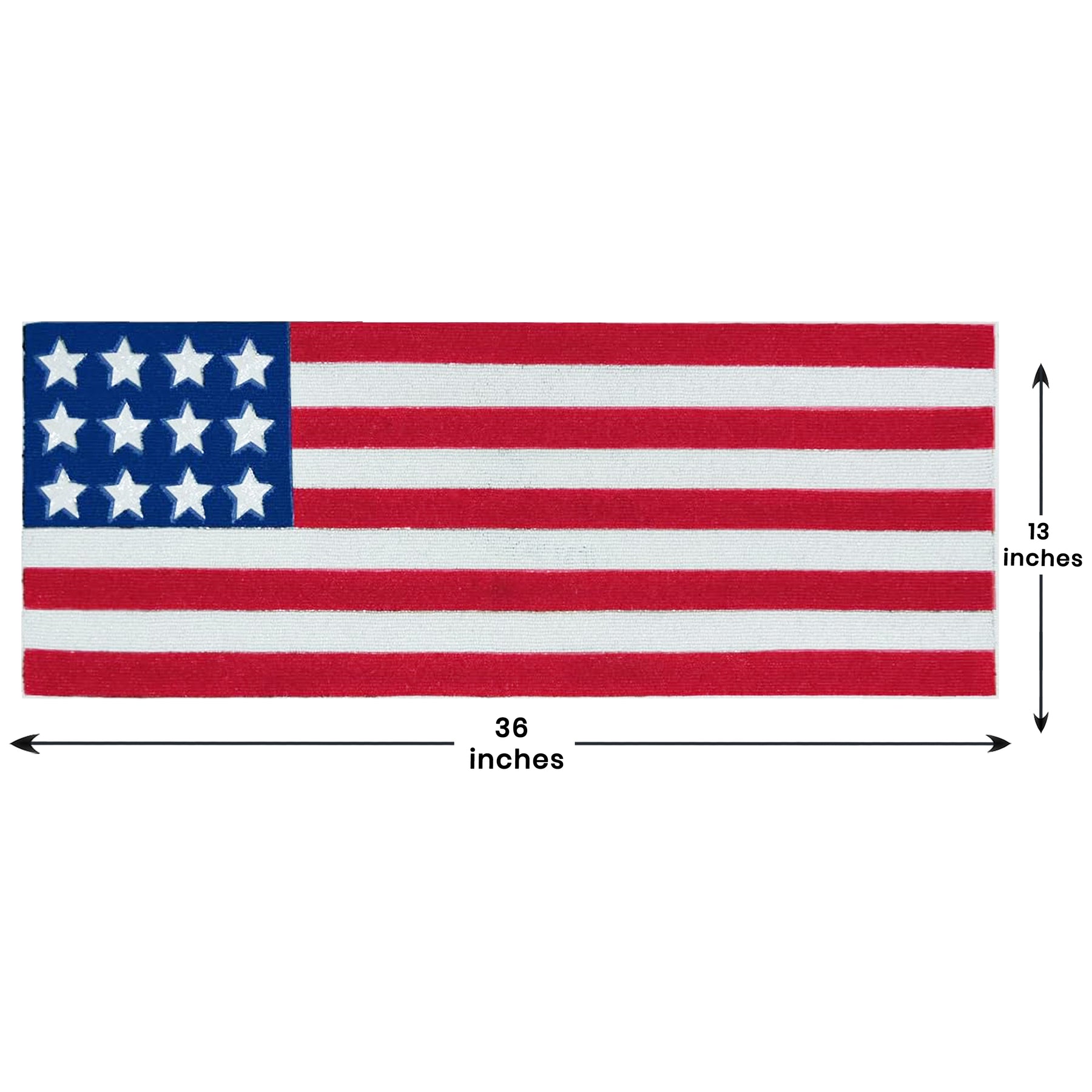 USA Flag Beaded Table Runner