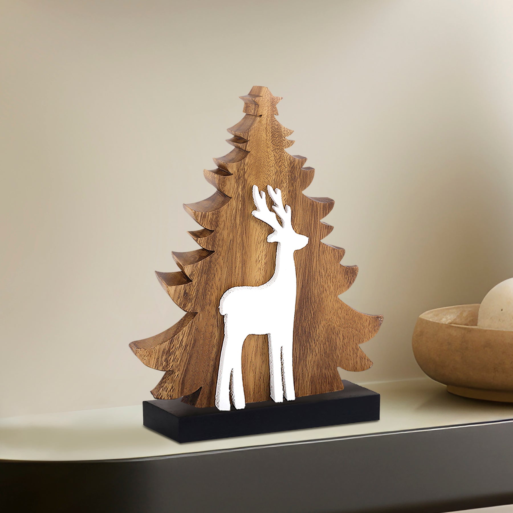 Christmas Tree Handmade Wooden Sculpture