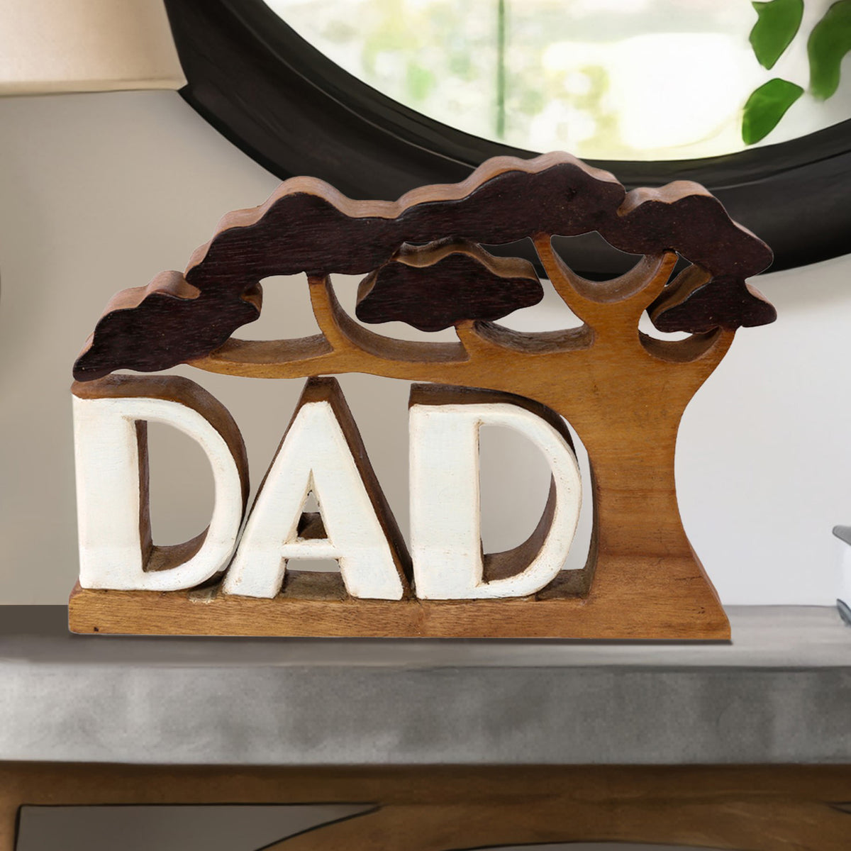 Dad Handmade Wooden Sculpture