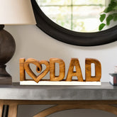 I Love Dad Handmade Wooden Sculpture