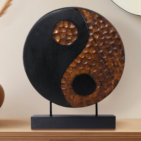 Yin Yang Handmade Wooden Sculpture