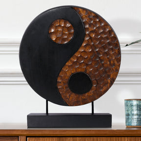 Yin Yang Handmade Wooden Sculpture