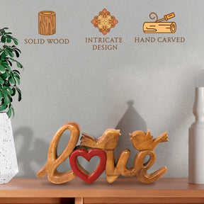 Love Handmade Wooden Sculpture