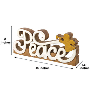 Peace Handmade Wooden Sculpture