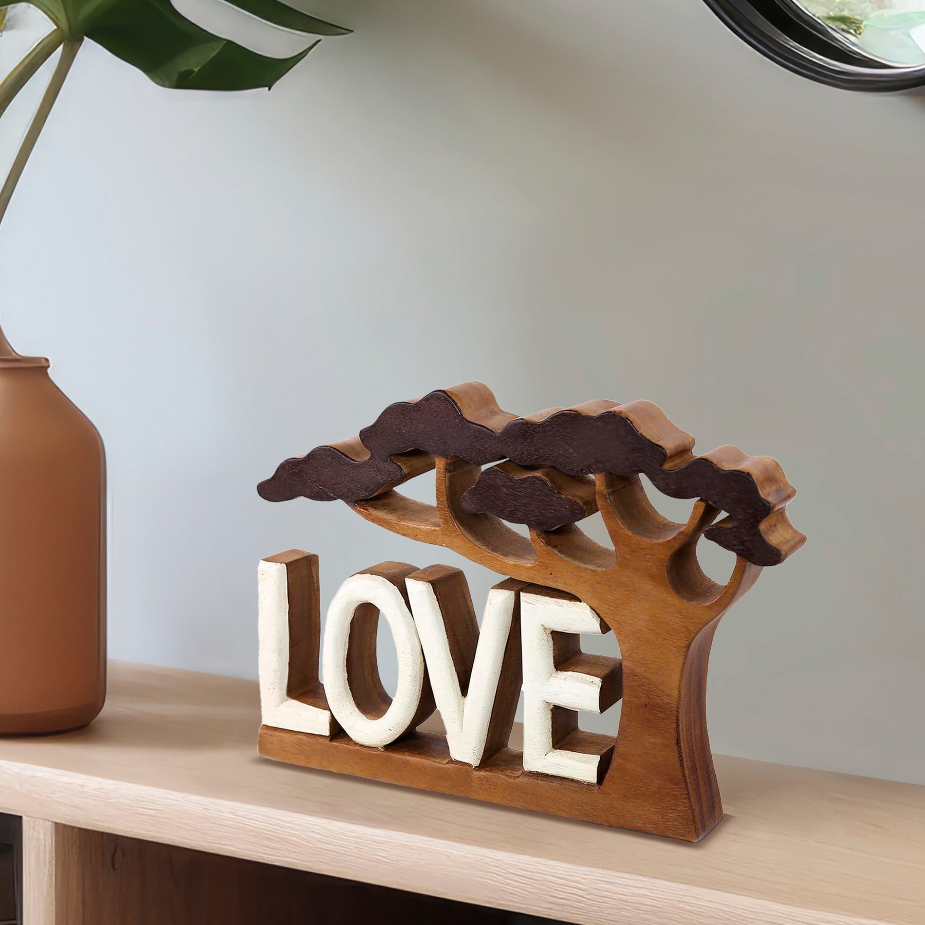 Love Handmade Wooden Sculpture