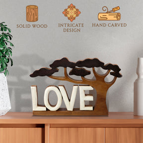 Love Handmade Wooden Sculpture