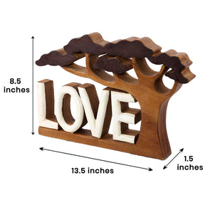 Love Handmade Wooden Sculpture