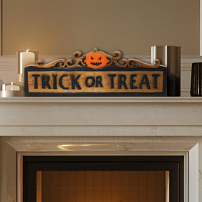 Trick or Treat Handmade Wooden Sculpture