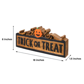 Trick or Treat Handmade Wooden Sculpture