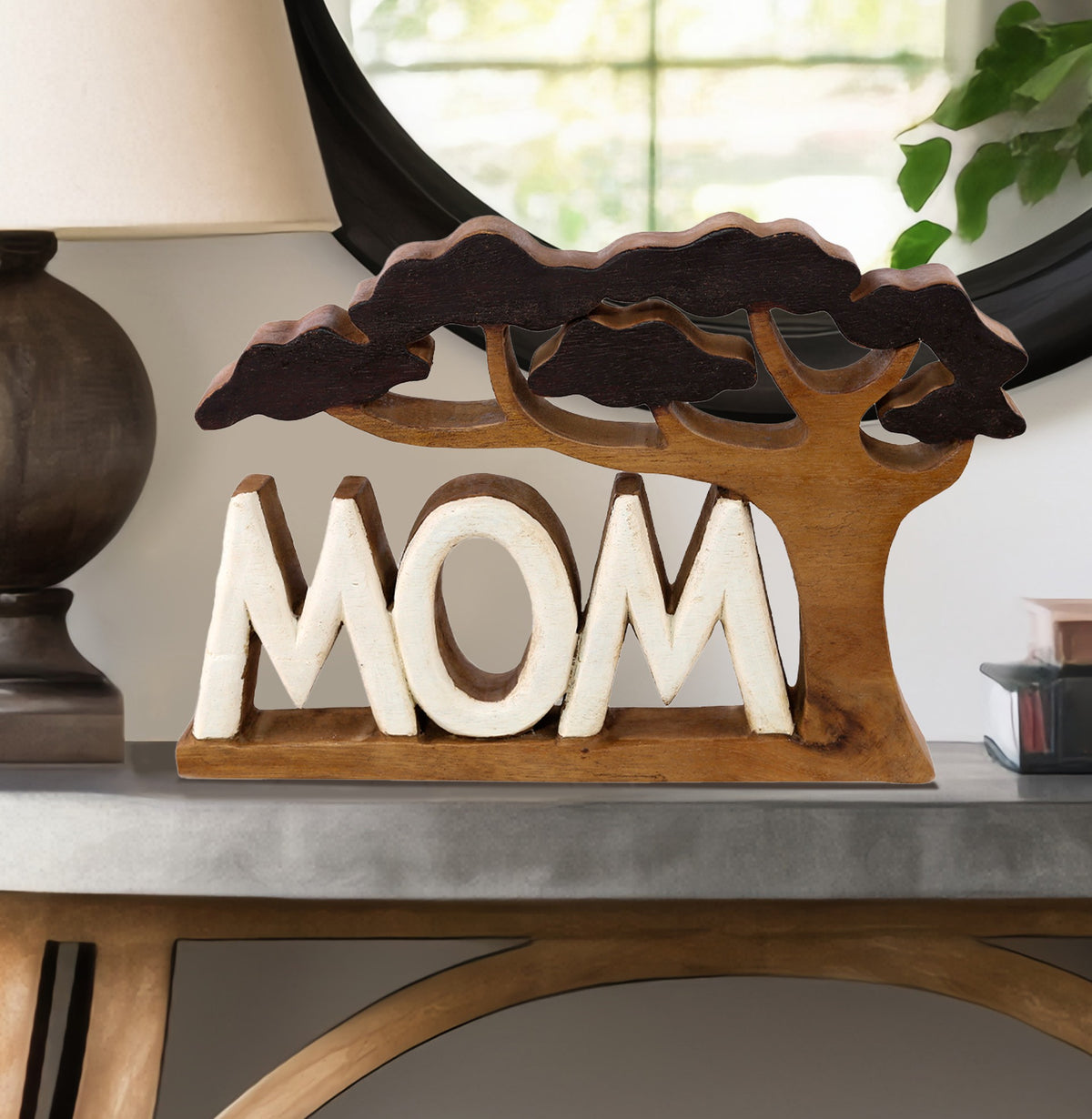 Mom Handmade Wooden Sculpture