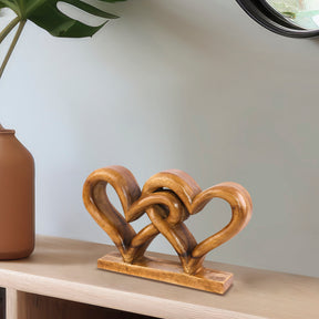 Hearts Handmade Wooden Sculpture