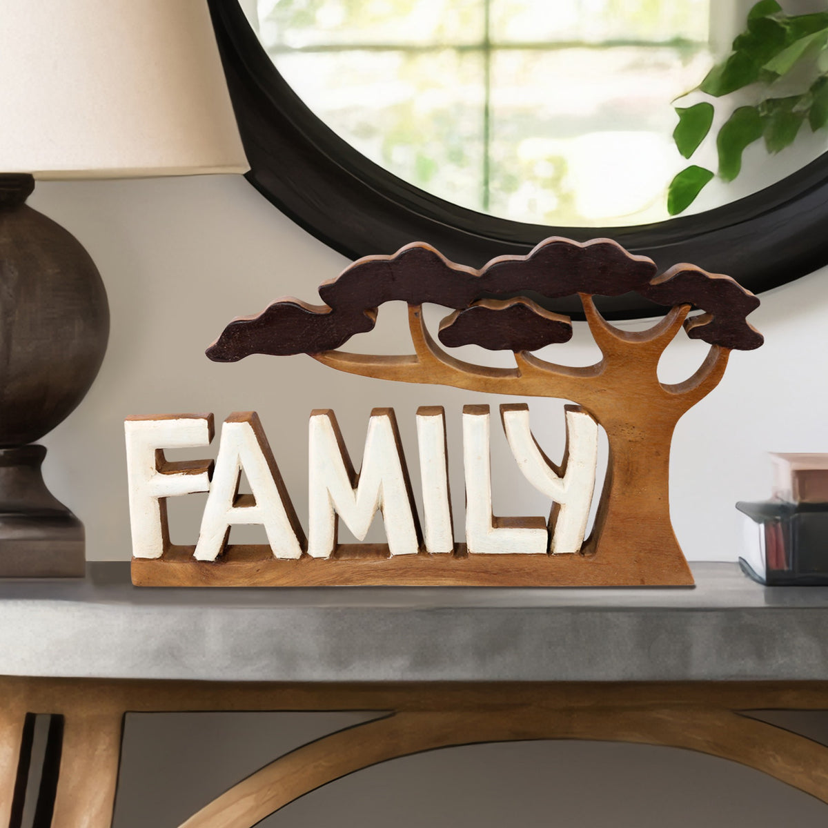 Family Handmade Wooden Sculpture