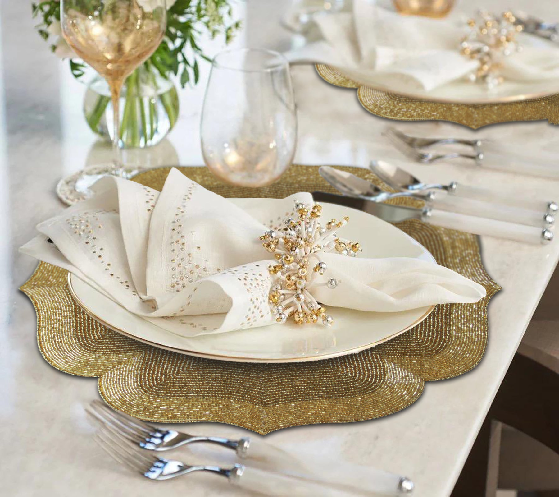 The Eira Beaded Placemats