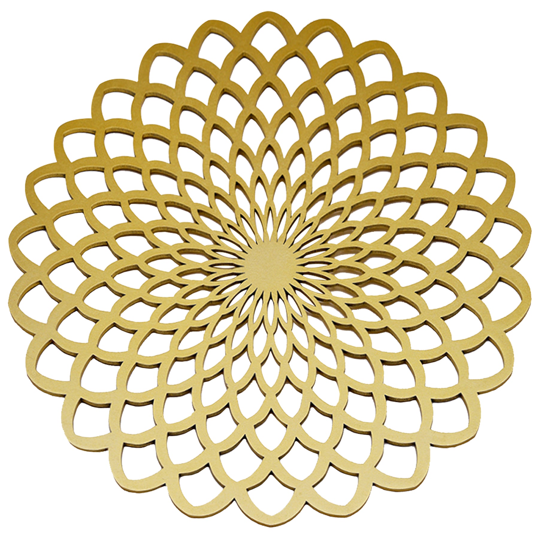 Gold Wooden Trivet Placemats for Dining Table