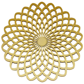 Gold Wooden Trivet Placemats for Dining Table