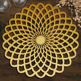 Gold Wooden Trivet Placemats for Dining Table