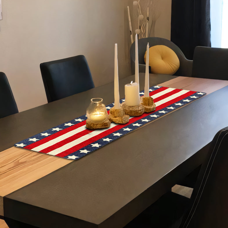 USA Flag Beaded Table Runner