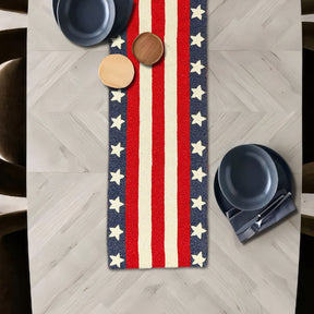 USA Flag Beaded Table Runner