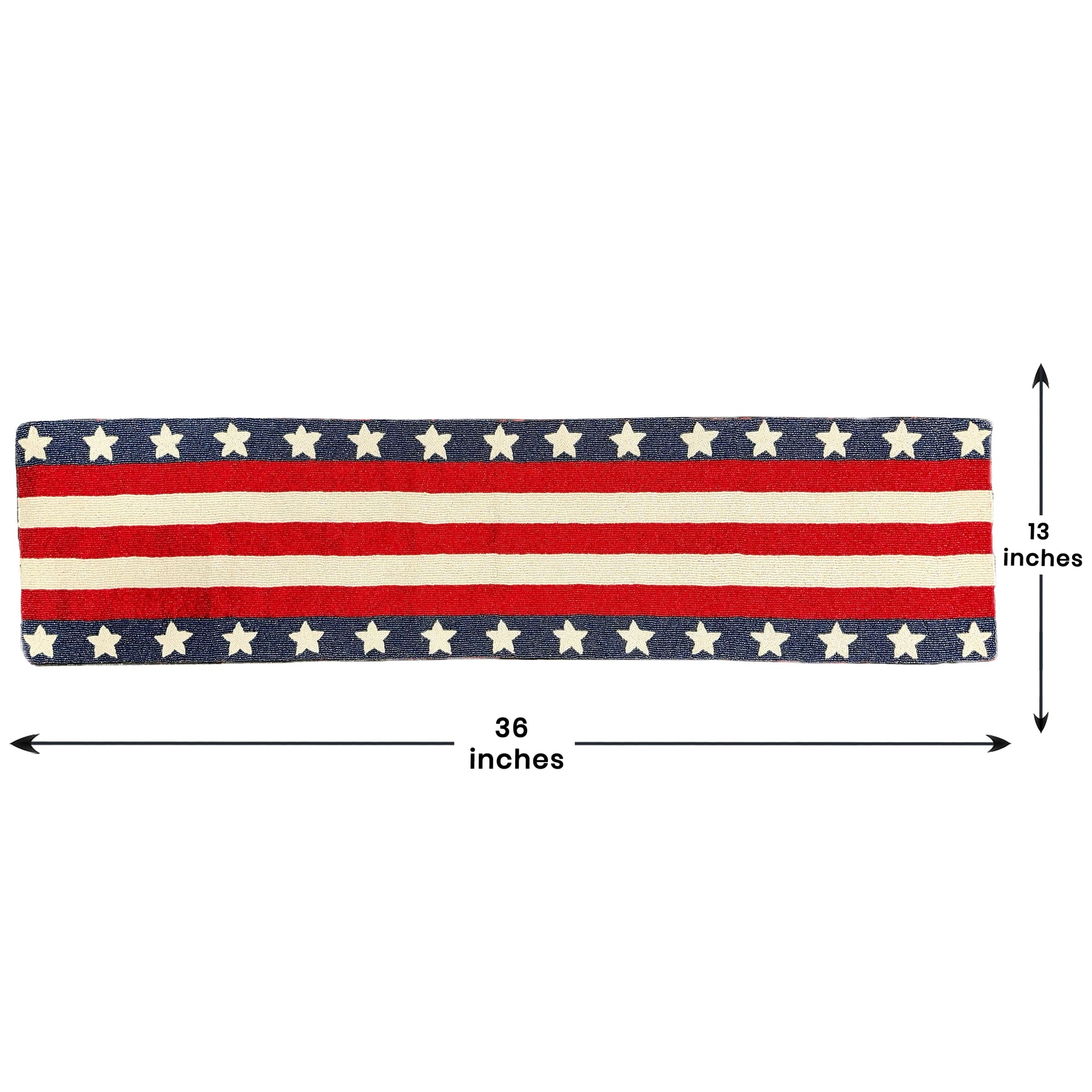 USA Flag Beaded Table Runner