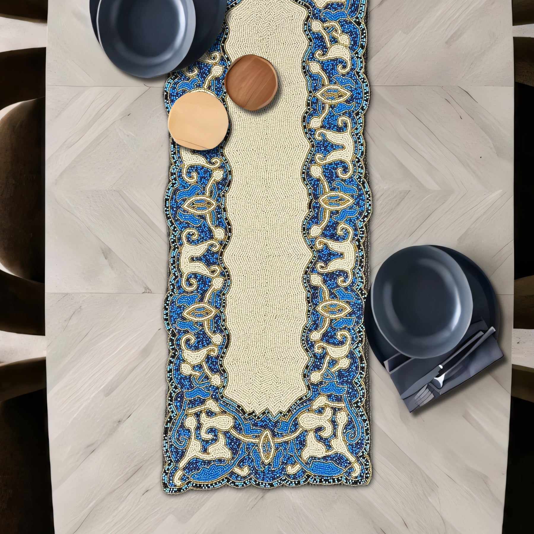 Beaded Table Runner