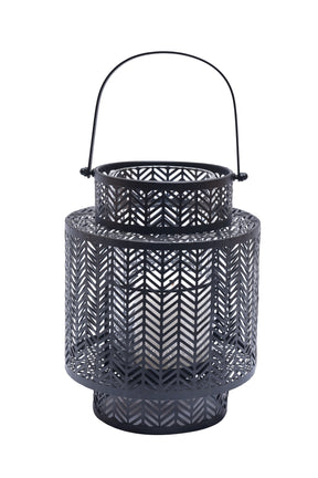 Black and White Hanging Candle Holder Lantern - Decozen