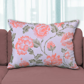 Floral Printed Throw Pillow Covers - 14 x 20 Inches - Decozen