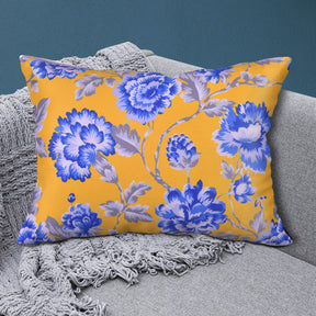 Floral Printed Throw Pillow Covers - 14 x 20 Inches - Decozen