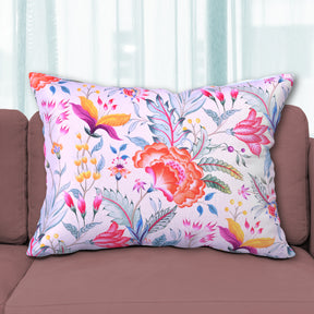 Floral Printed Throw Pillow Covers - 14 x 20 Inches - Decozen