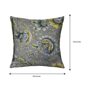 Floral Printed Throw Pillow Covers - 20 x 20 Inches - Decozen