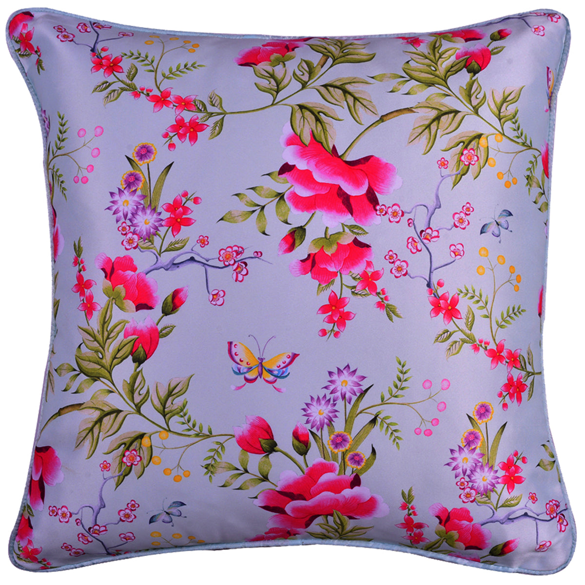 Floral Printed Throw Pillow Covers - 20 x 20 Inches - Decozen