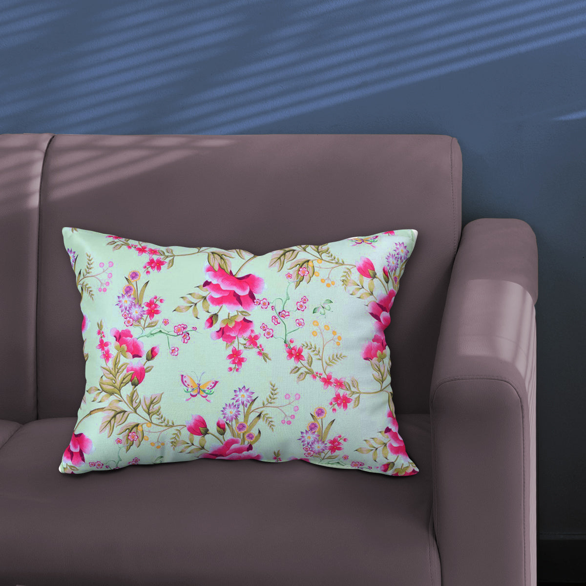 Floral Printed Throw Pillow Covers - 14 x 20 Inches - Decozen