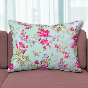 Floral Printed Throw Pillow Covers - 14 x 20 Inches - Decozen