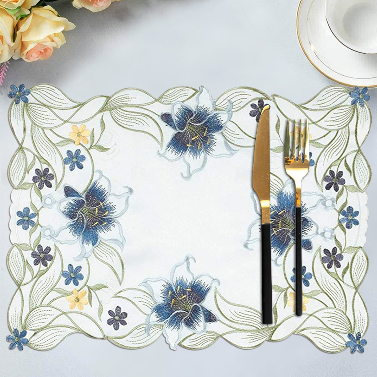 Ivory Table Doilies - Cedrick Collection - Decozen