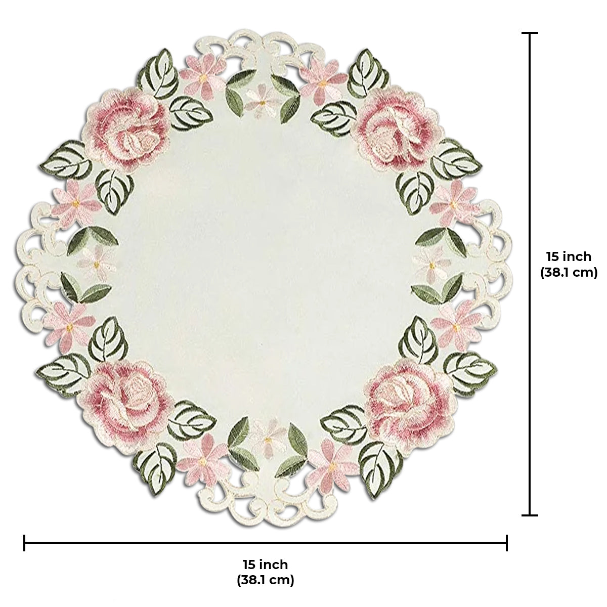 Beige Table Doilies - Bryton Collection - Decozen