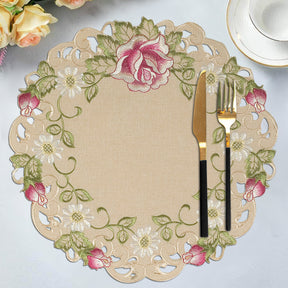 Beige Table Placemats - Docia Collection - Decozen