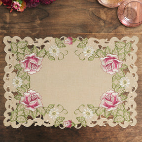 Placemats with European Embroidery - Set of 4