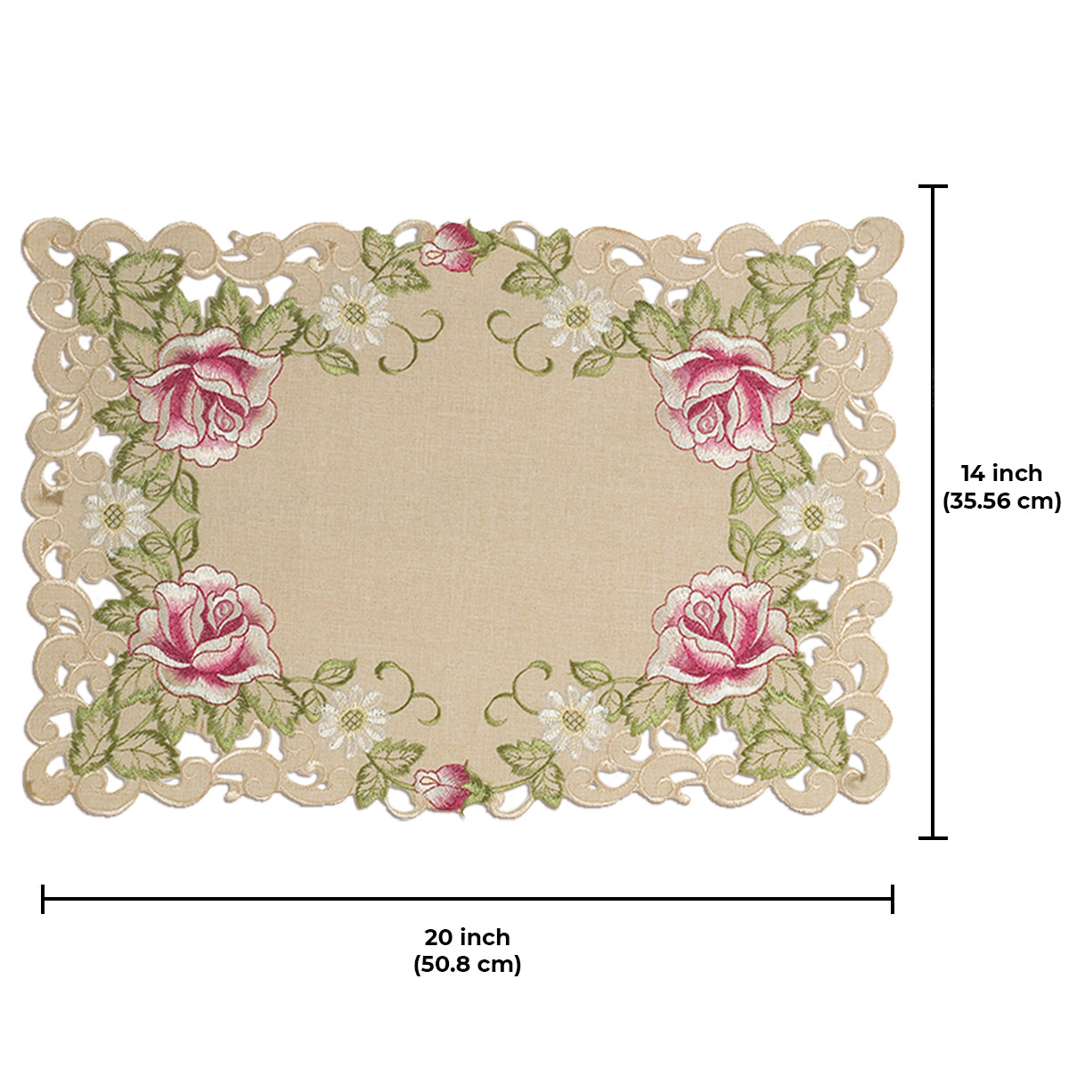 Beige Table Placemats - Docia Collection - Decozen