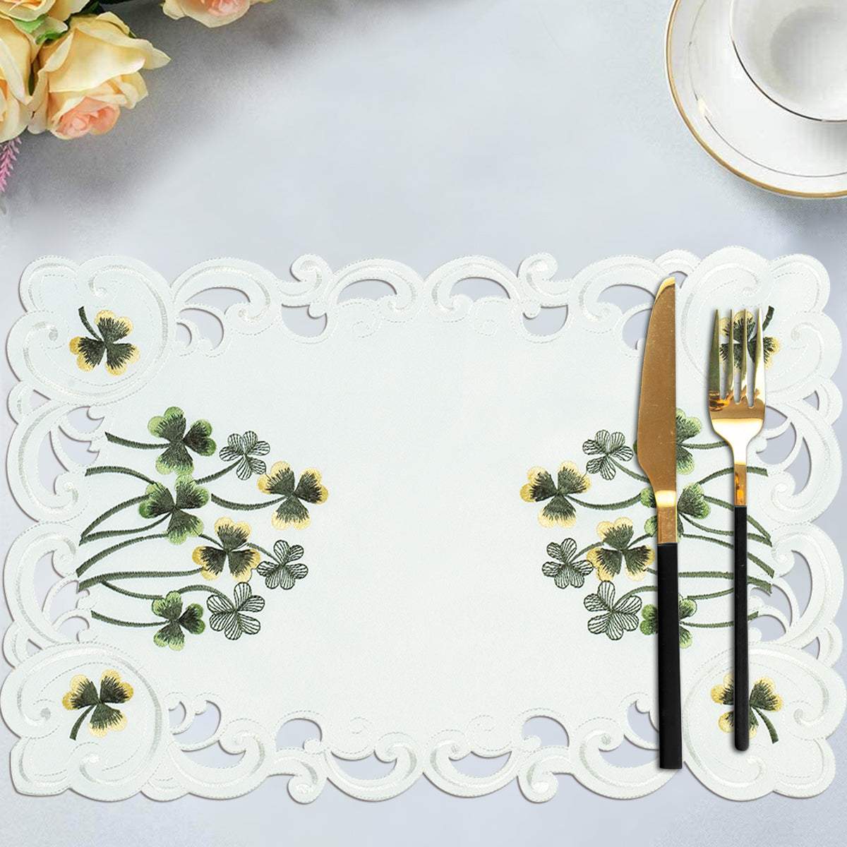 Ivory Table Doilies - Clem Collection - Decozen