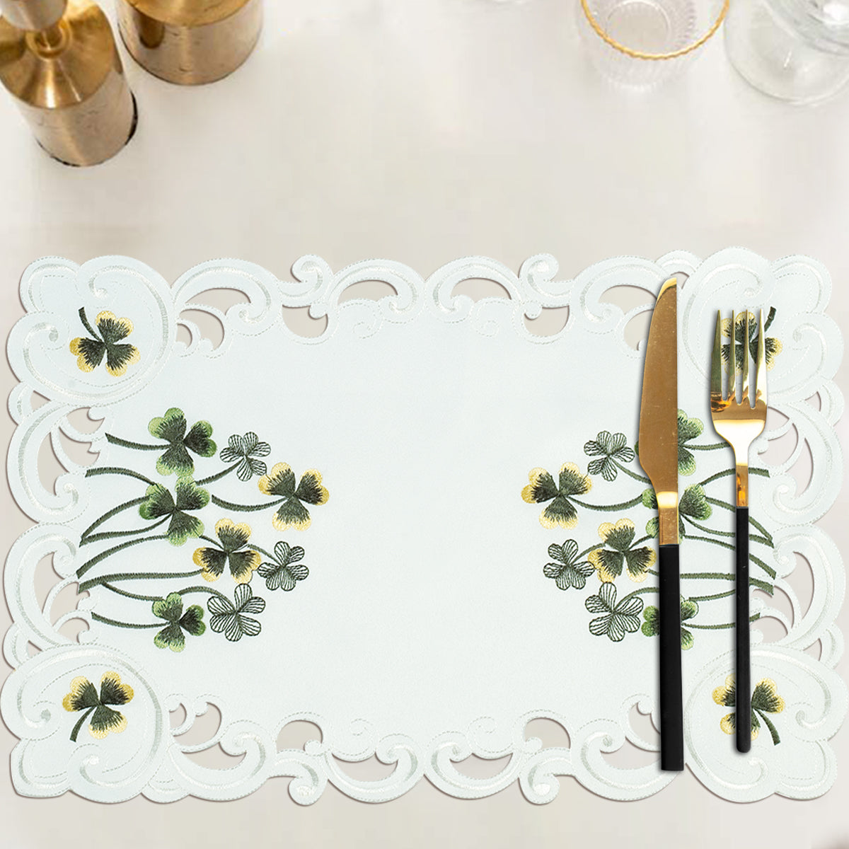 Ivory Table Doilies - Clem Collection - Decozen