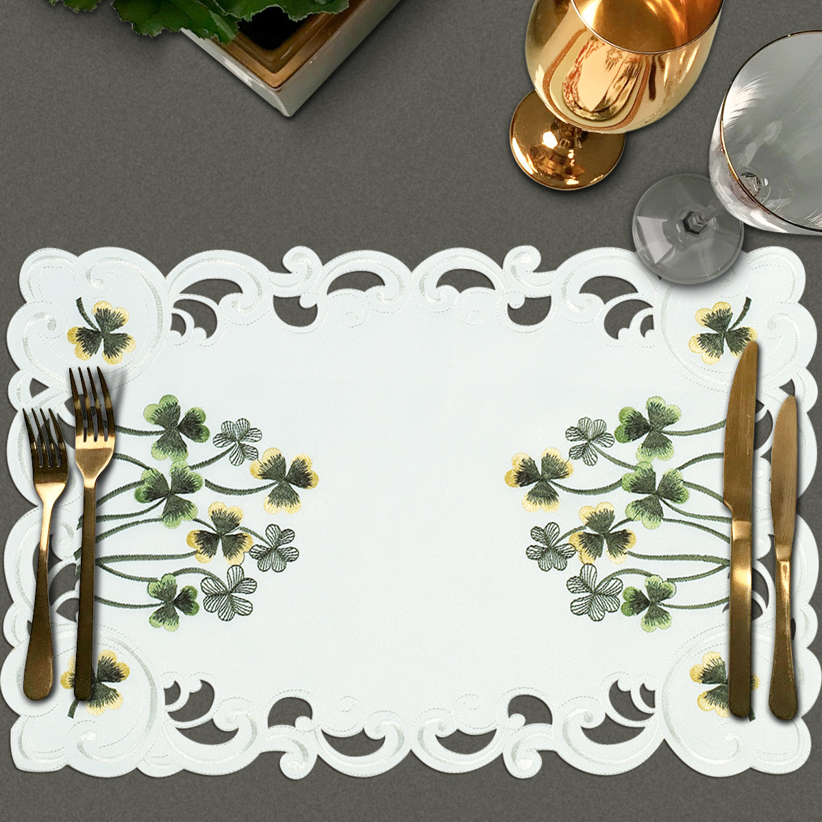 Ivory Table Doilies - Clem Collection - Decozen