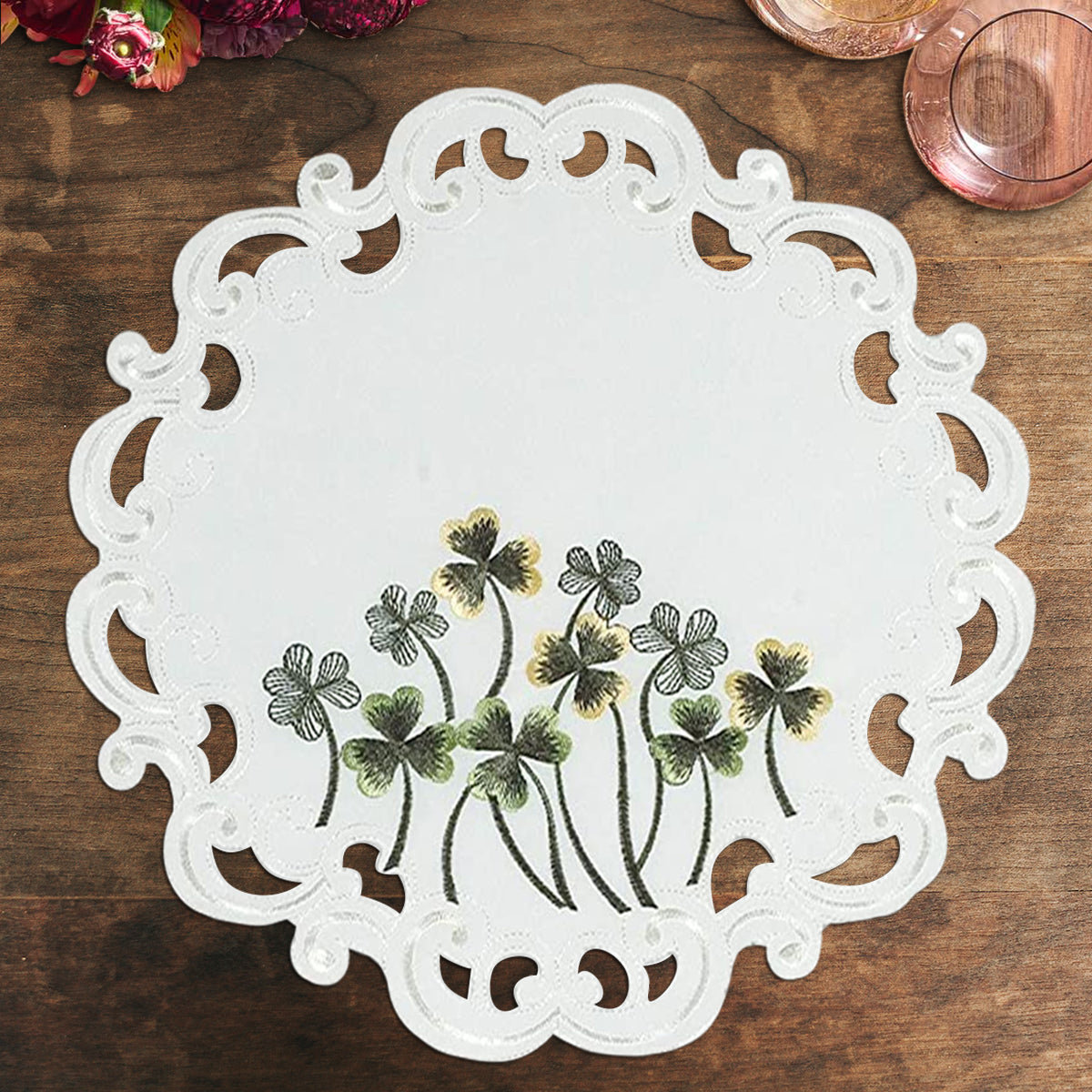 Ivory Table Doilies - Clem Collection - Decozen