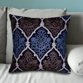 Blue and Brown Throw Pillow Covers - Set of 2 and 4, 18 x 18 inches - Decozen