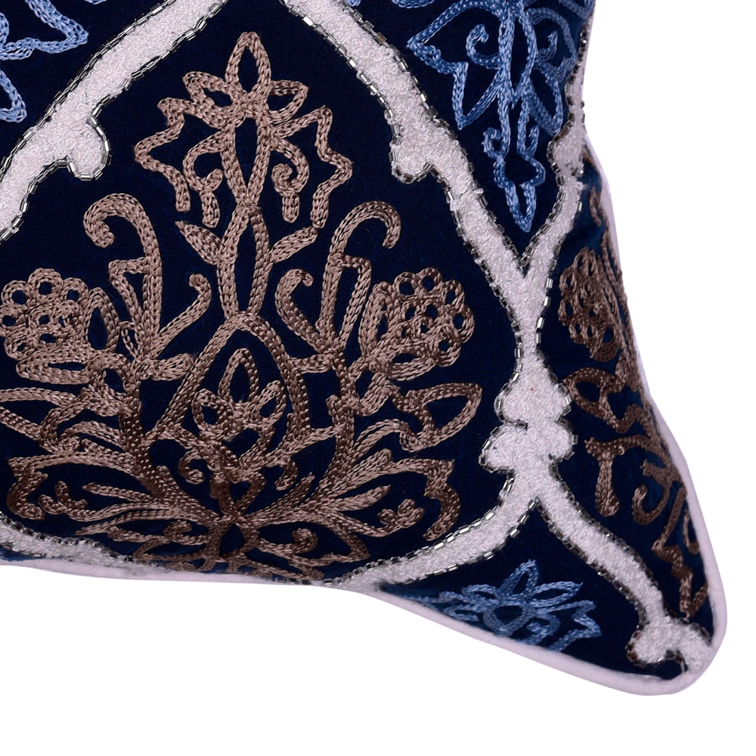 Blue and Brown Throw Pillow Covers - Set of 2 and 4, 18 x 18 inches - Decozen