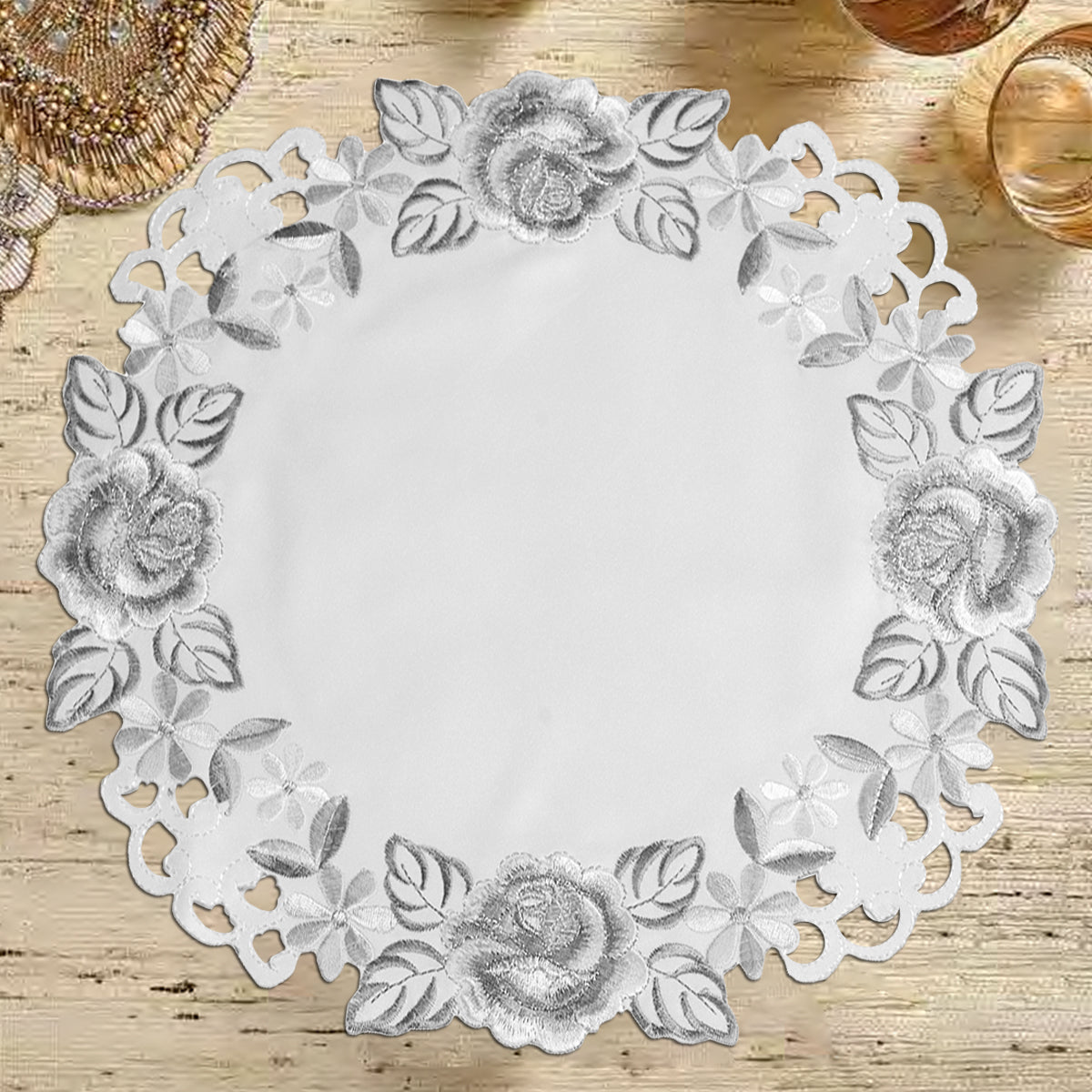 Ivory Table Doilies - Alois Collection - Decozen