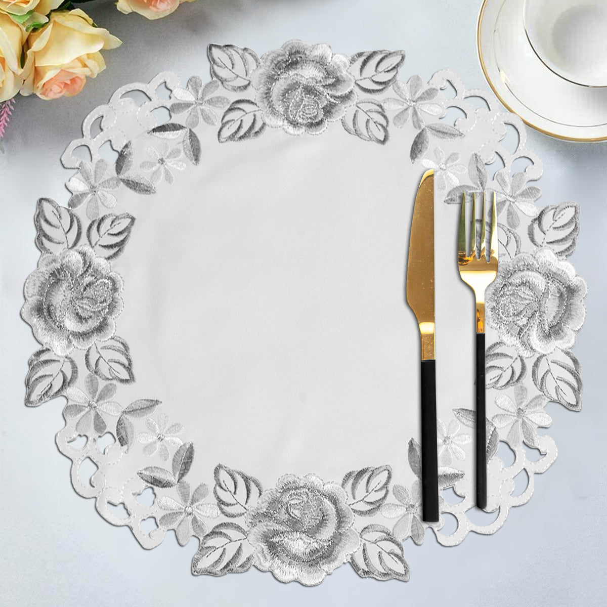 Ivory Table Doilies - Alois Collection - Decozen