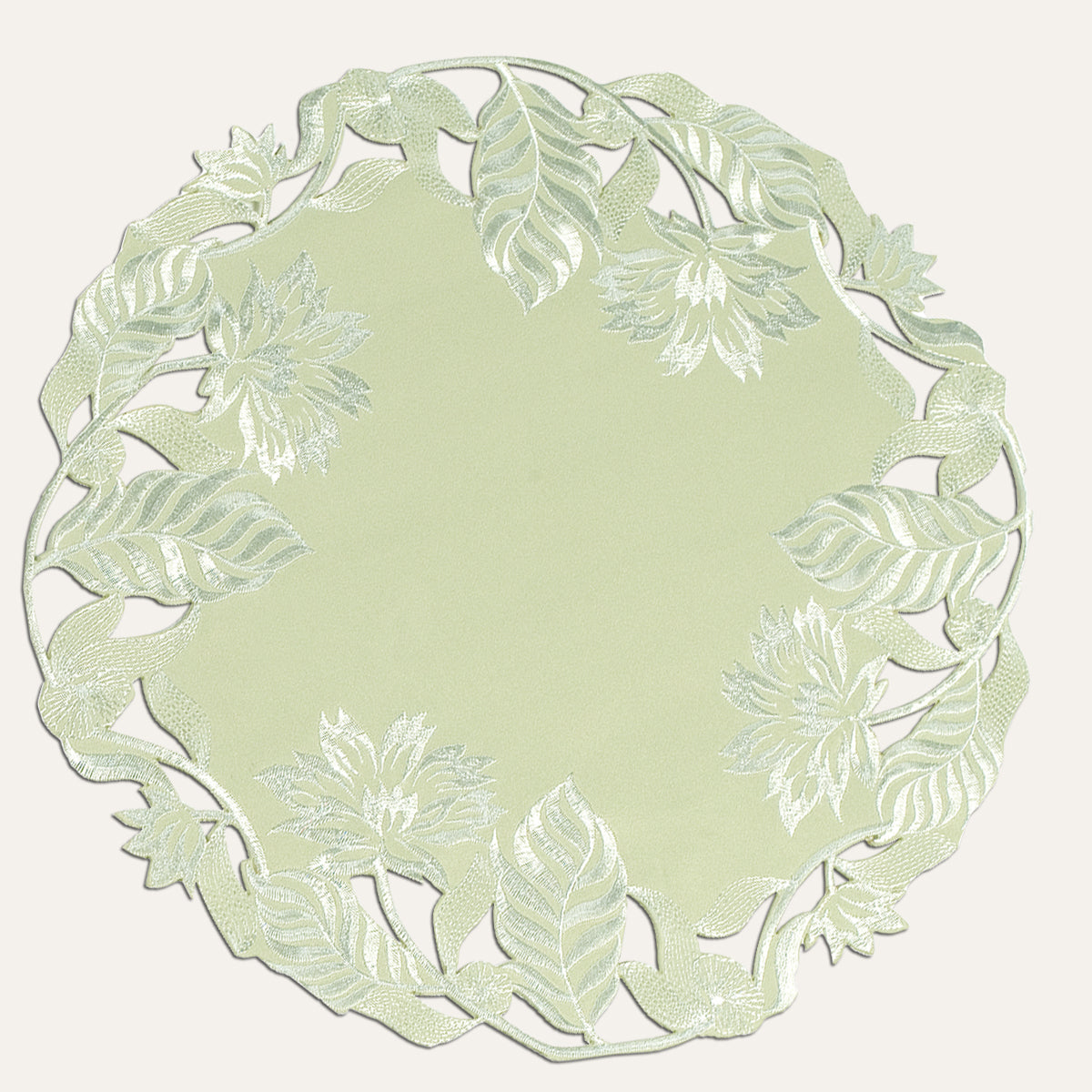 Light Green Table Doilies - Daulton Collection - Decozen