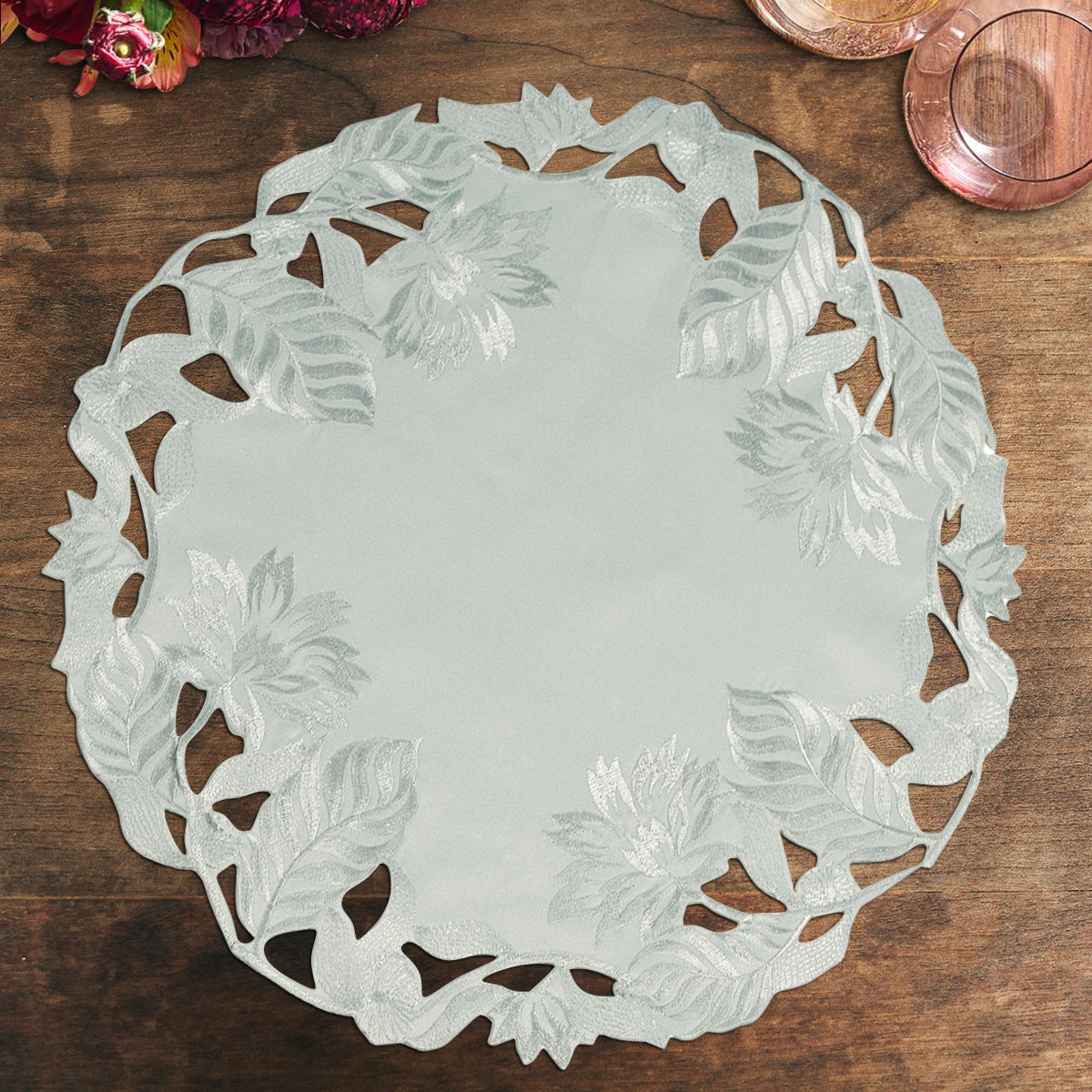 Light Gray Table Doilies - Corda Collection - Decozen