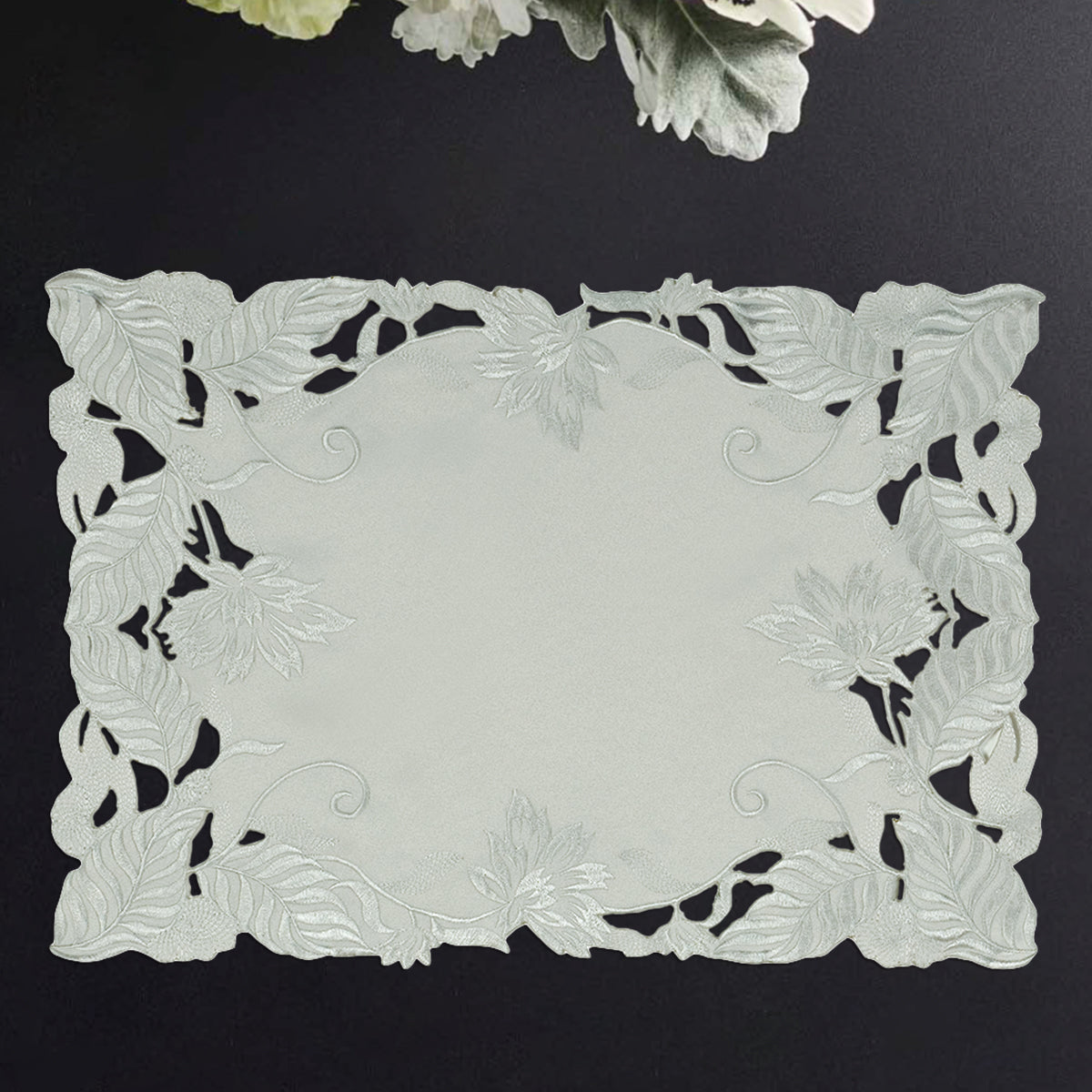 Light Gray Table Doilies - Corda Collection - Decozen