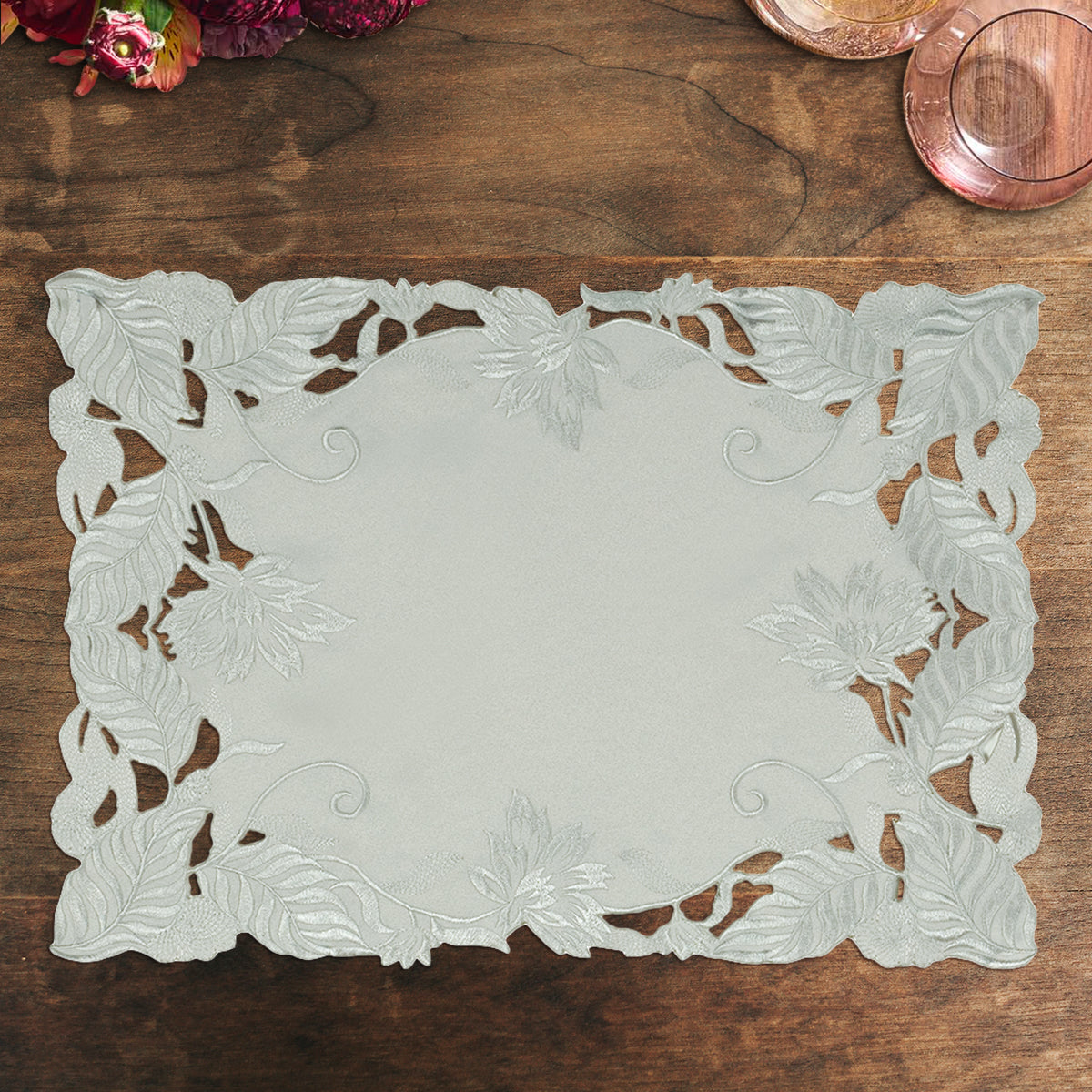 Light Gray Table Doilies - Corda Collection - Decozen