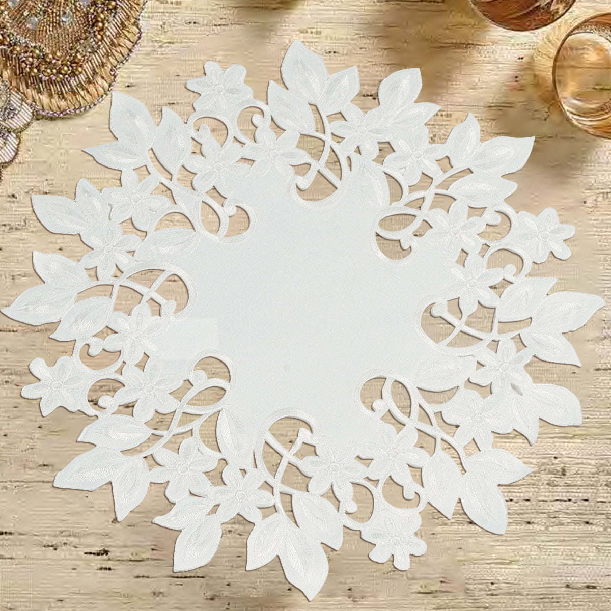 White Table Doilies - Darvin Collection